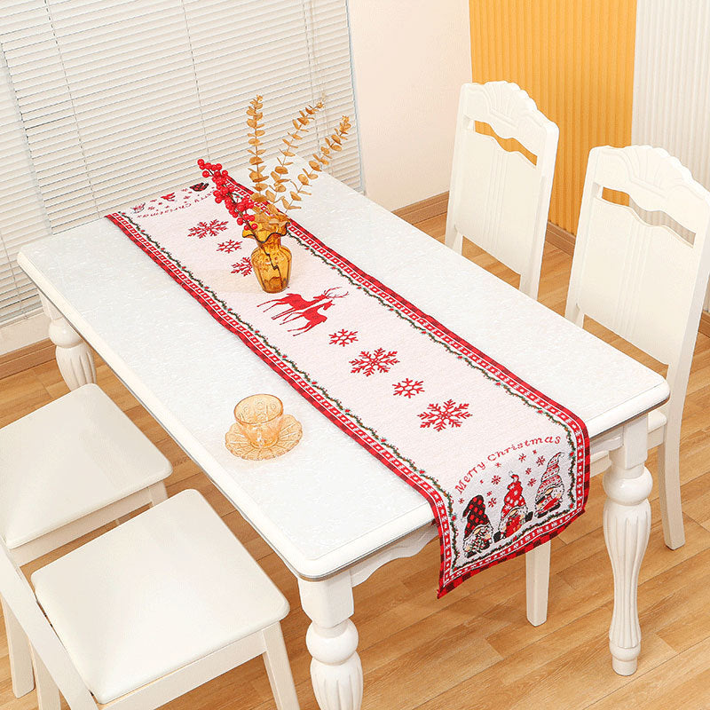 Christmas decorations, home decor, Christmas tablecloths, table flags