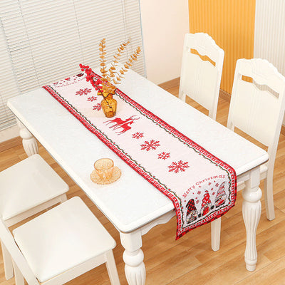 Christmas decorations, home decor, Christmas tablecloths, table flags