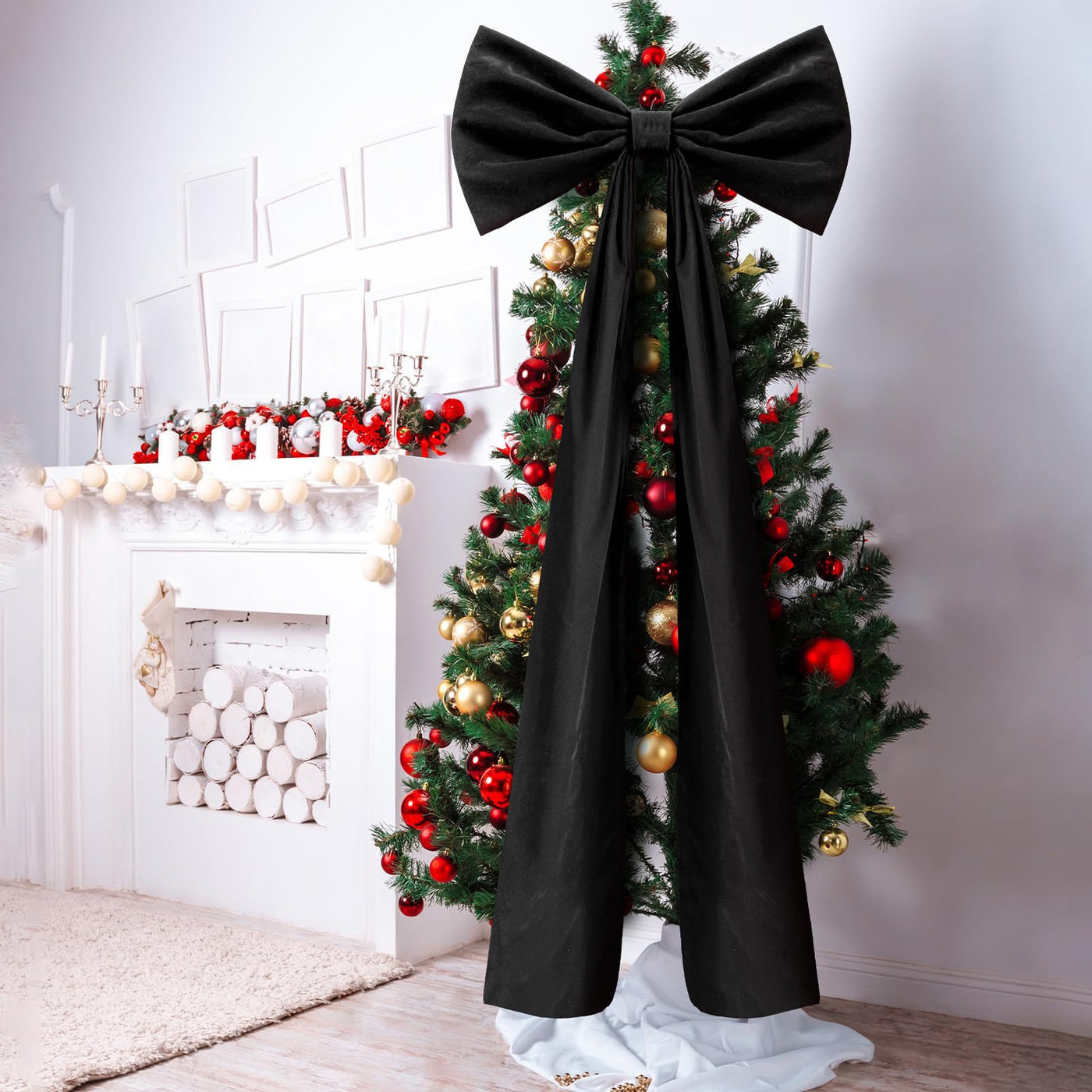 Home Oversized Velvet Bow Christmas Decoration