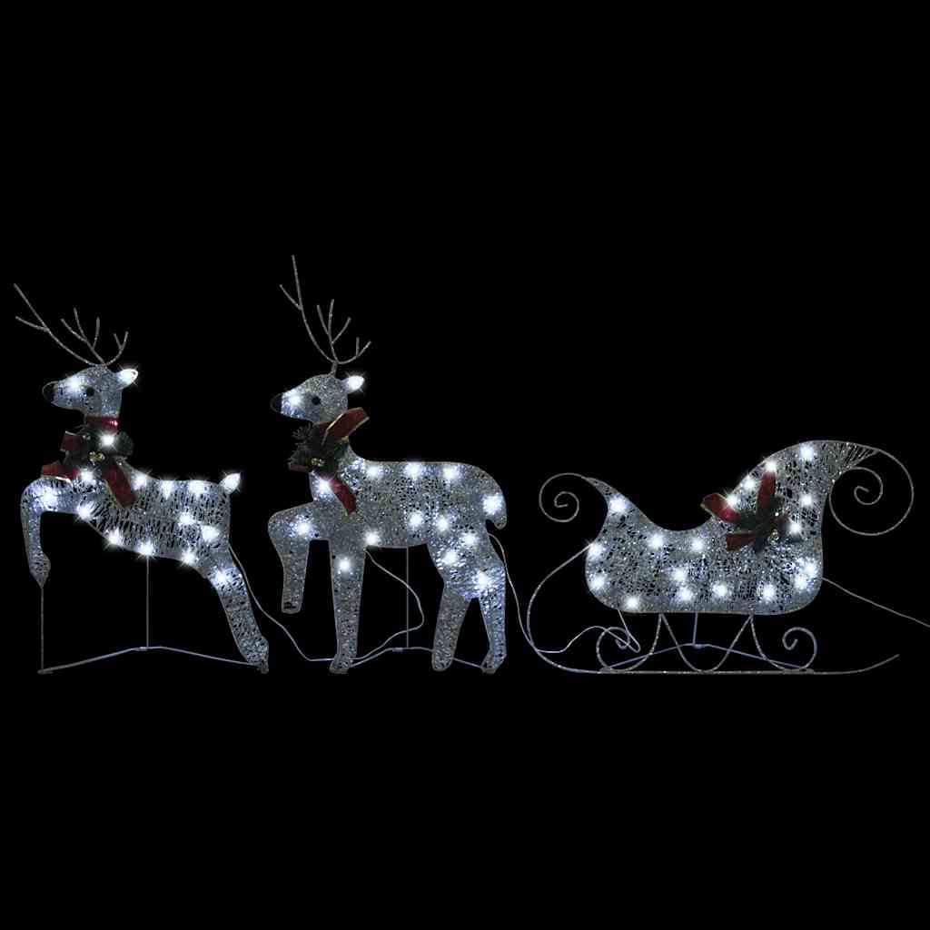Christmas Decoration Reindeer & Sleigh 60 LEDs Outdoor