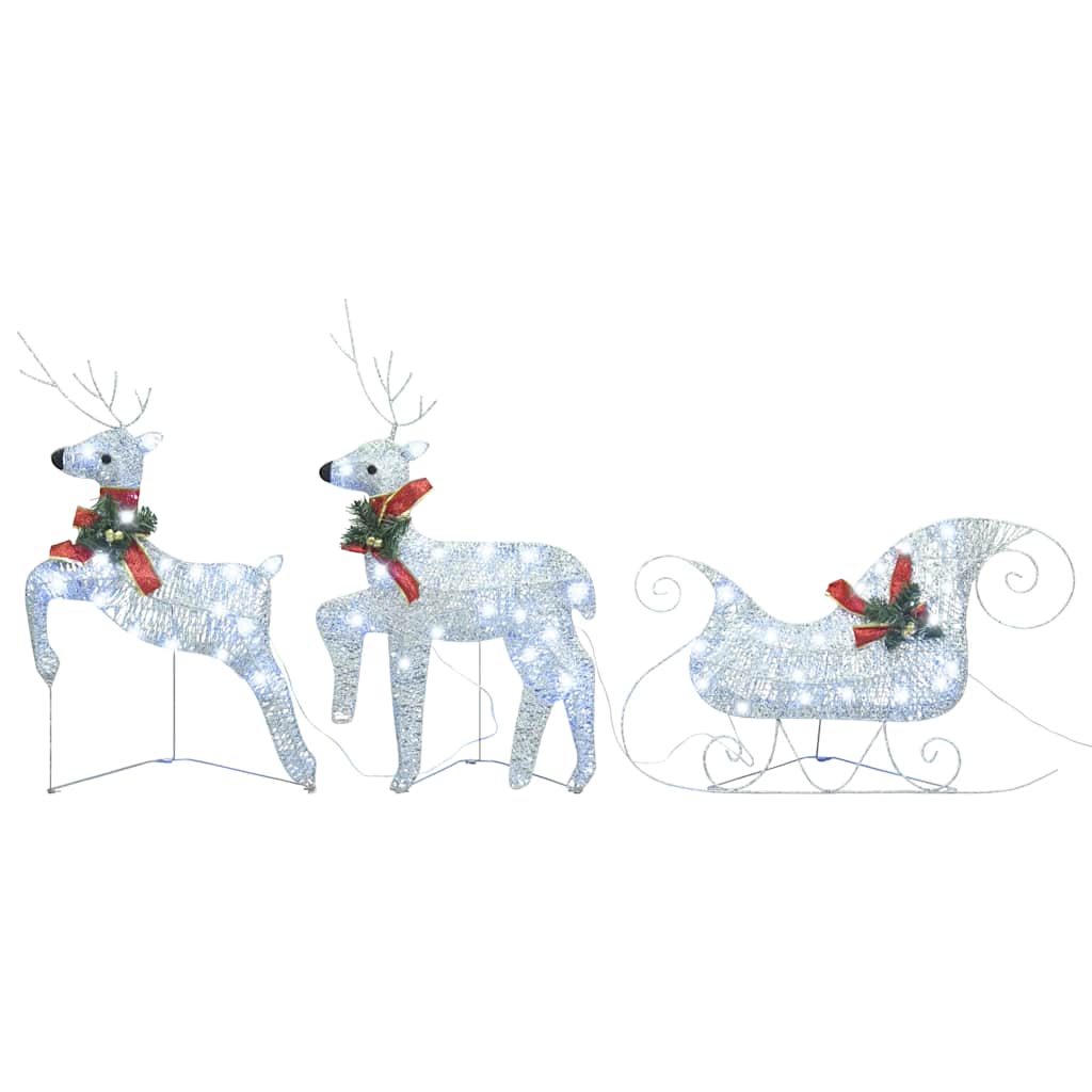 Christmas Decoration Reindeer & Sleigh 60 LEDs Outdoor