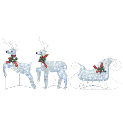 Christmas Decoration Reindeer & Sleigh 60 LEDs Outdoor