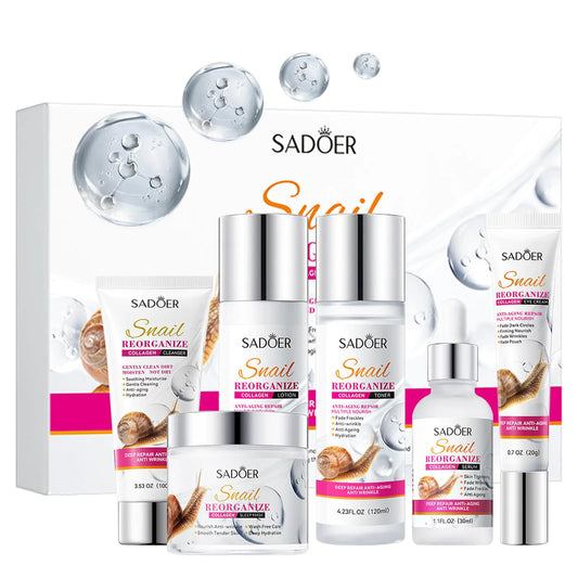 Collagen Skin Care SetTravel Essentials CleanserTonerLotionEye CreamSerumFace Cream for Hydrating SkinVegan & Anti-Aging-Free Facial Gift Kit