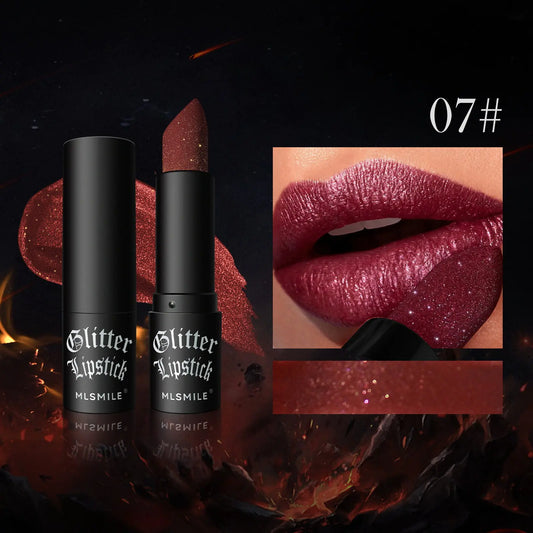 7 Colors Glitter Lipstick Set - Hydrating Metallic Finish